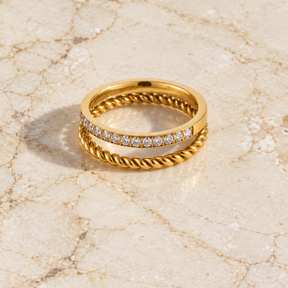 Bague Dorée d'Ambré
