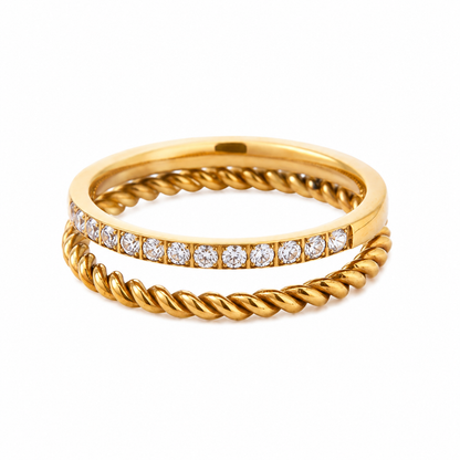 Bague Dorée d'Ambré