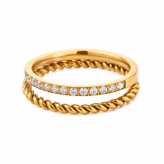 Bague Dorée d'Ambré